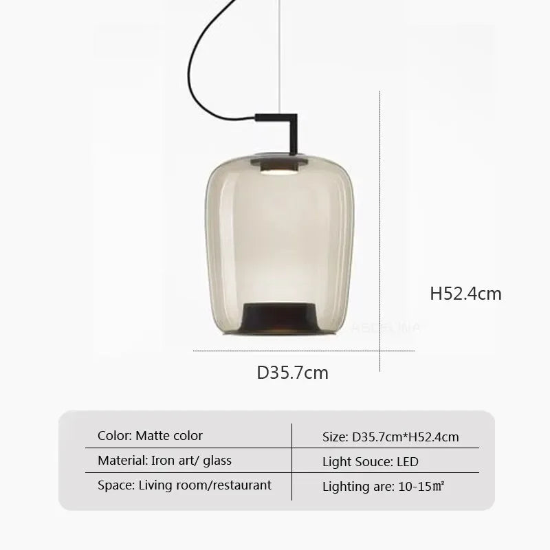 Suspension en Verre Design Moderne pour Salon