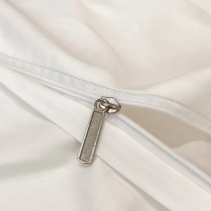 Parure de Lit Coton Luxe Style Hôtelier Brodée