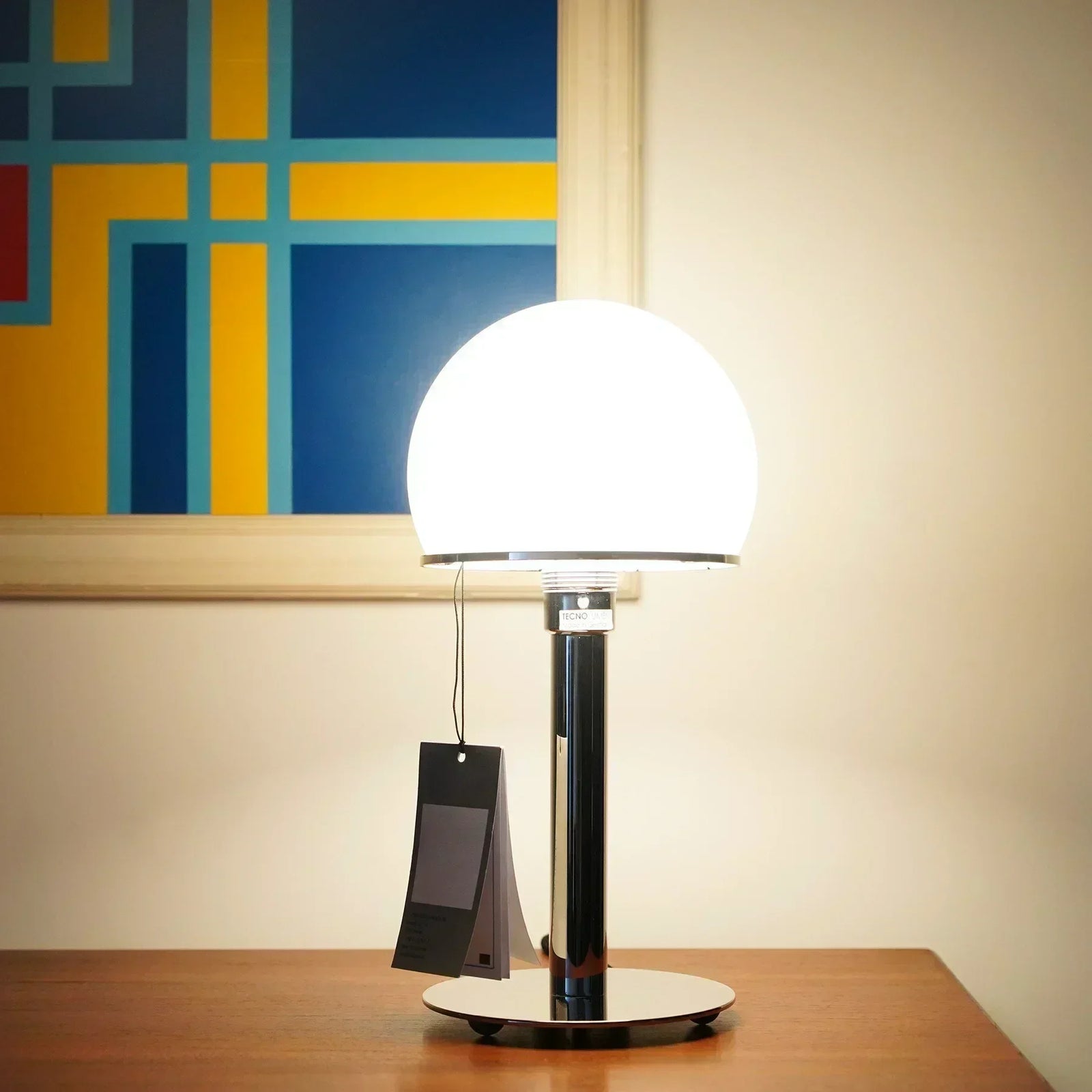 Lampe de Bureau Design Danois - Verre et Métal Chromé