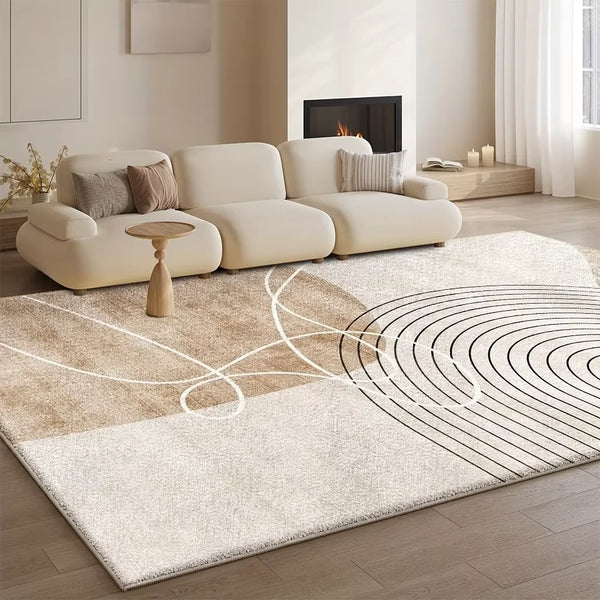 Tapis Flanelle Moderne Léger Luxe Antidérapant Lavable