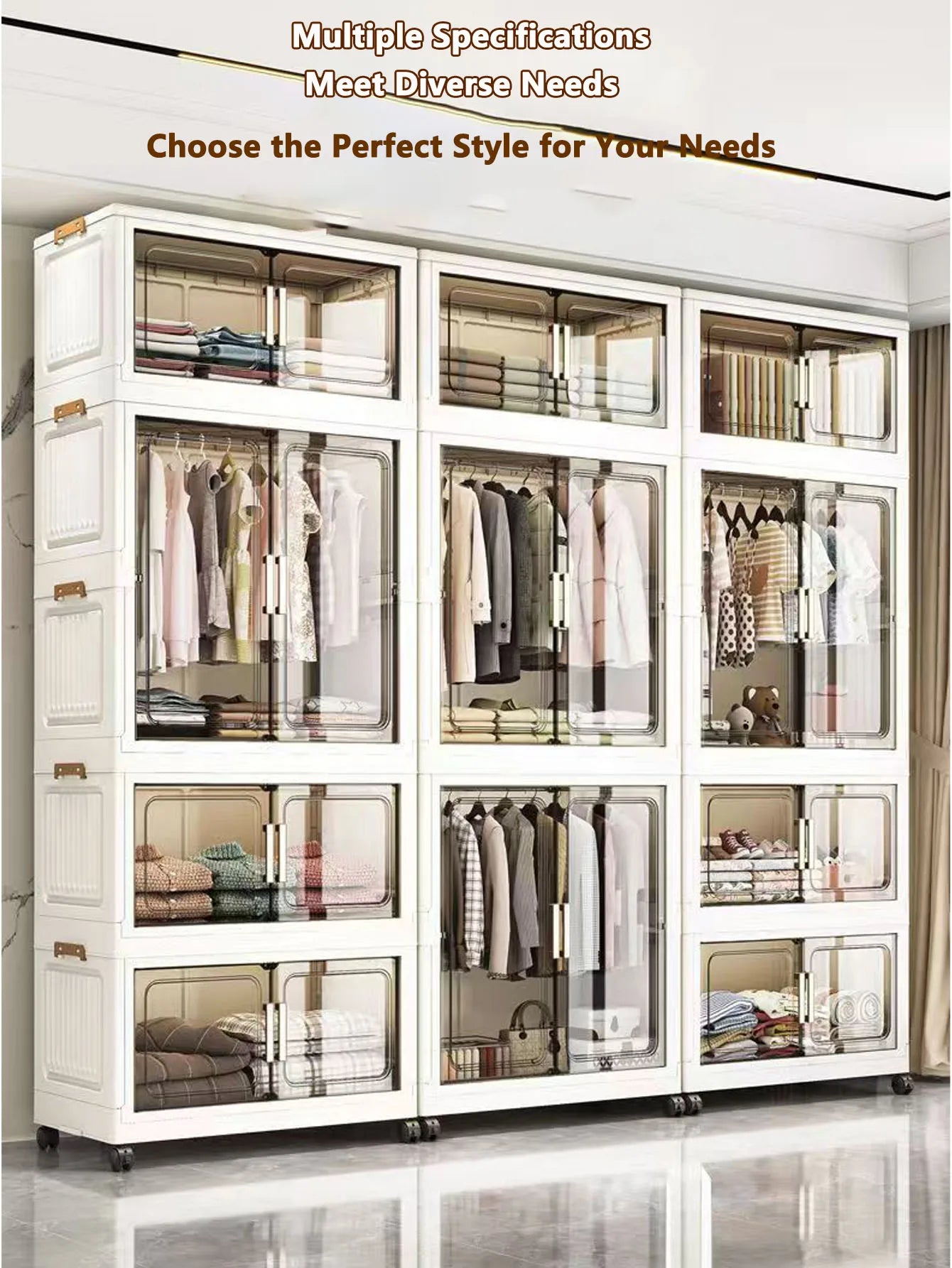 Meuble de Rangement Multi-Niveaux Sans Montage
