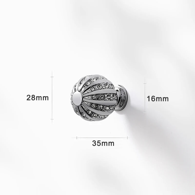 Poignées de Meuble Cristal - Alliage de Zinc Luxueux