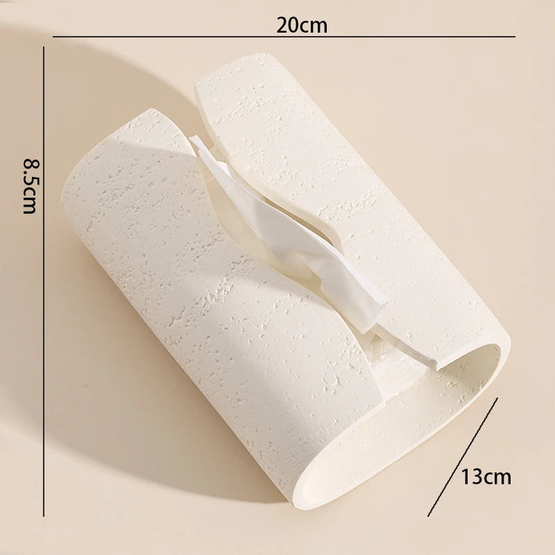 Vertical Tissue Box – Cream Luxe Style