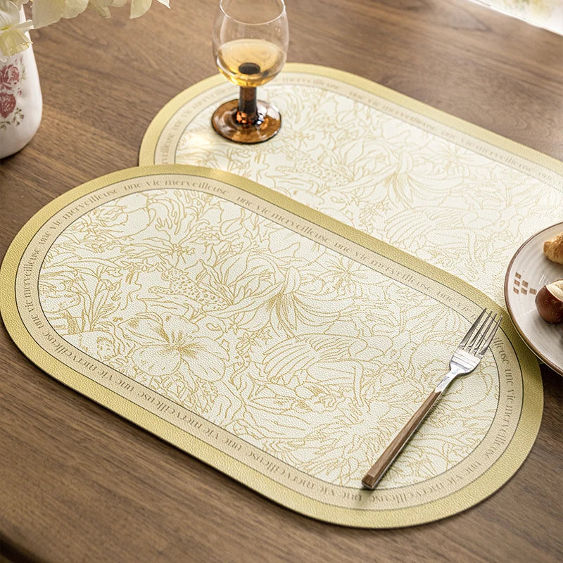 Sets de Table Ovales Wabi-Sabi - Résistants à la Chaleur