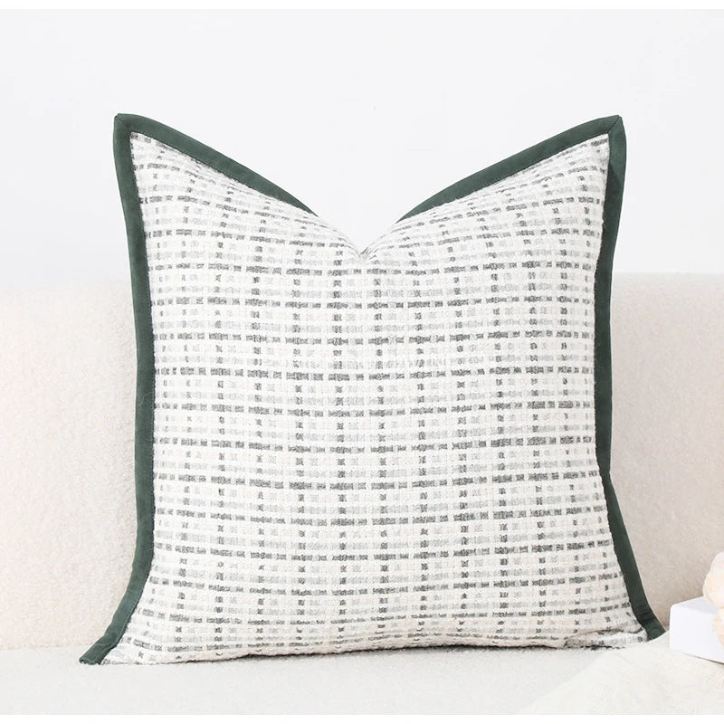 Housse de Coussin Fausse Fourrure Vert Sauge Inspiration Renaissance