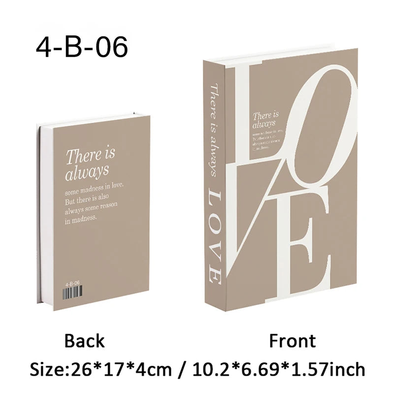 Boîte de Rangement Livre Factice Design Fashion Nordique