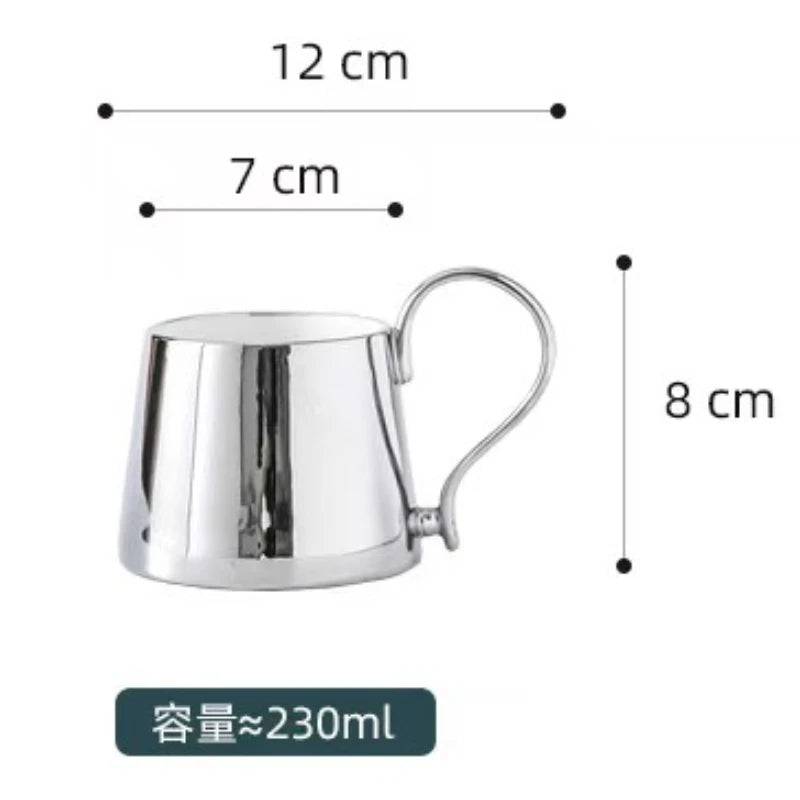 Tasse en Céramique Or et Argent Style Nordique Résistante Chaleur