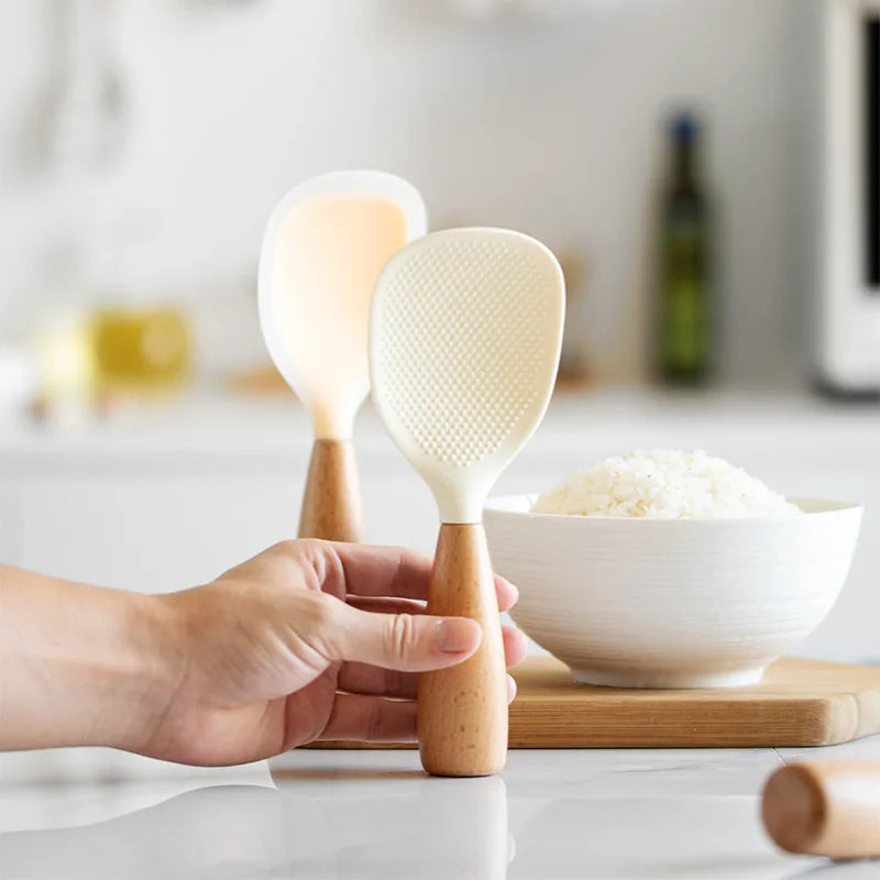 Cuillère de Cuisine en Silicone Antiadhésive Résistante à la Chaleur