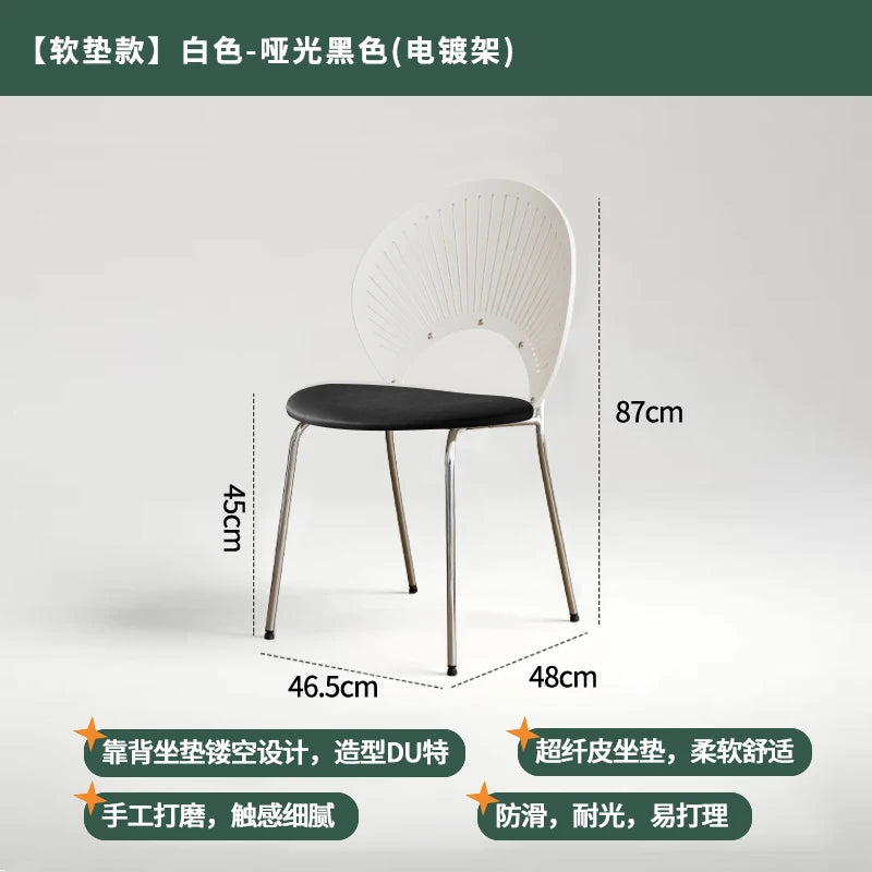 Chaise de Salle à Manger en Acier Inoxydable