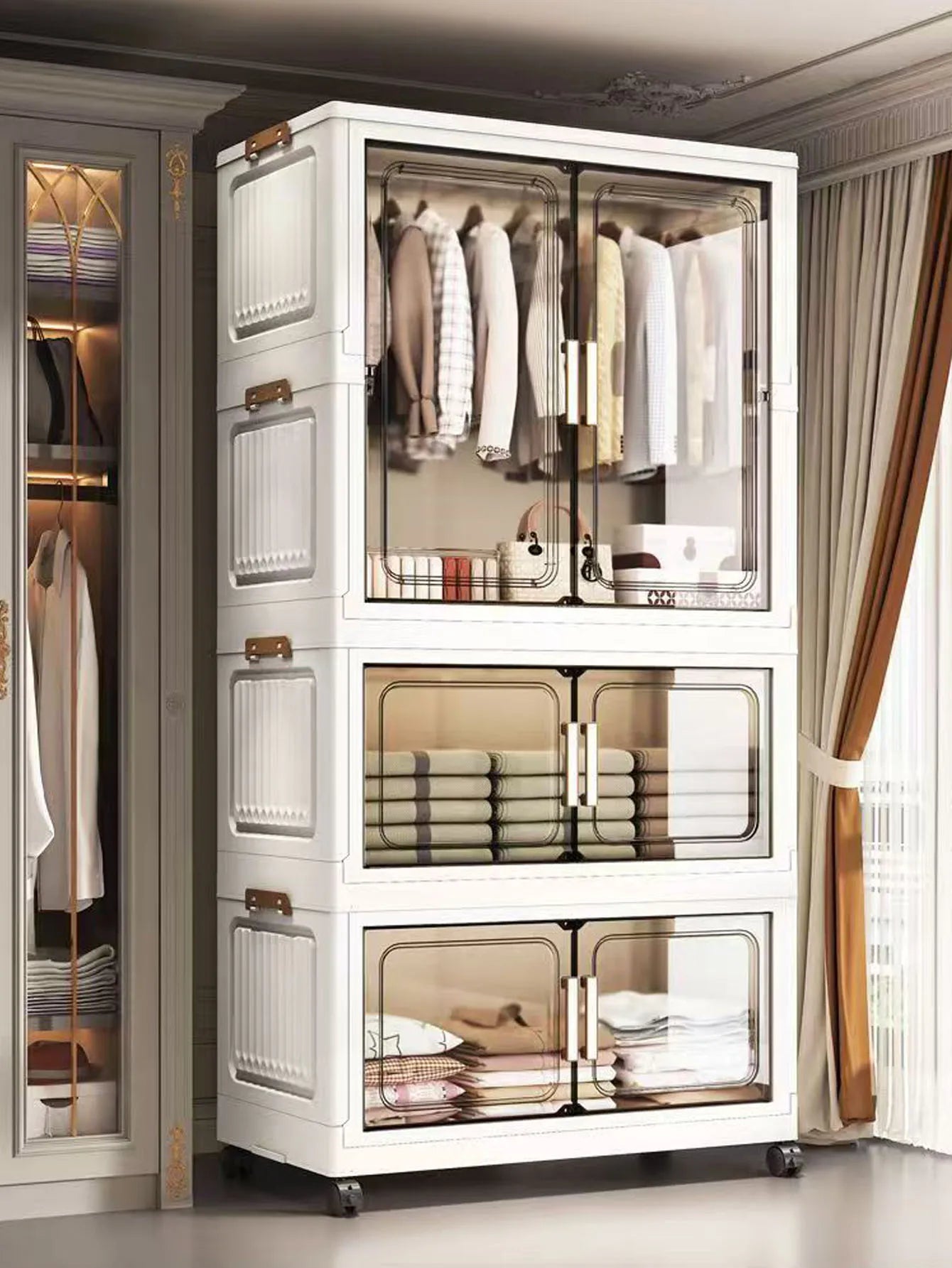 Meuble de Rangement Multi-Niveaux Sans Montage