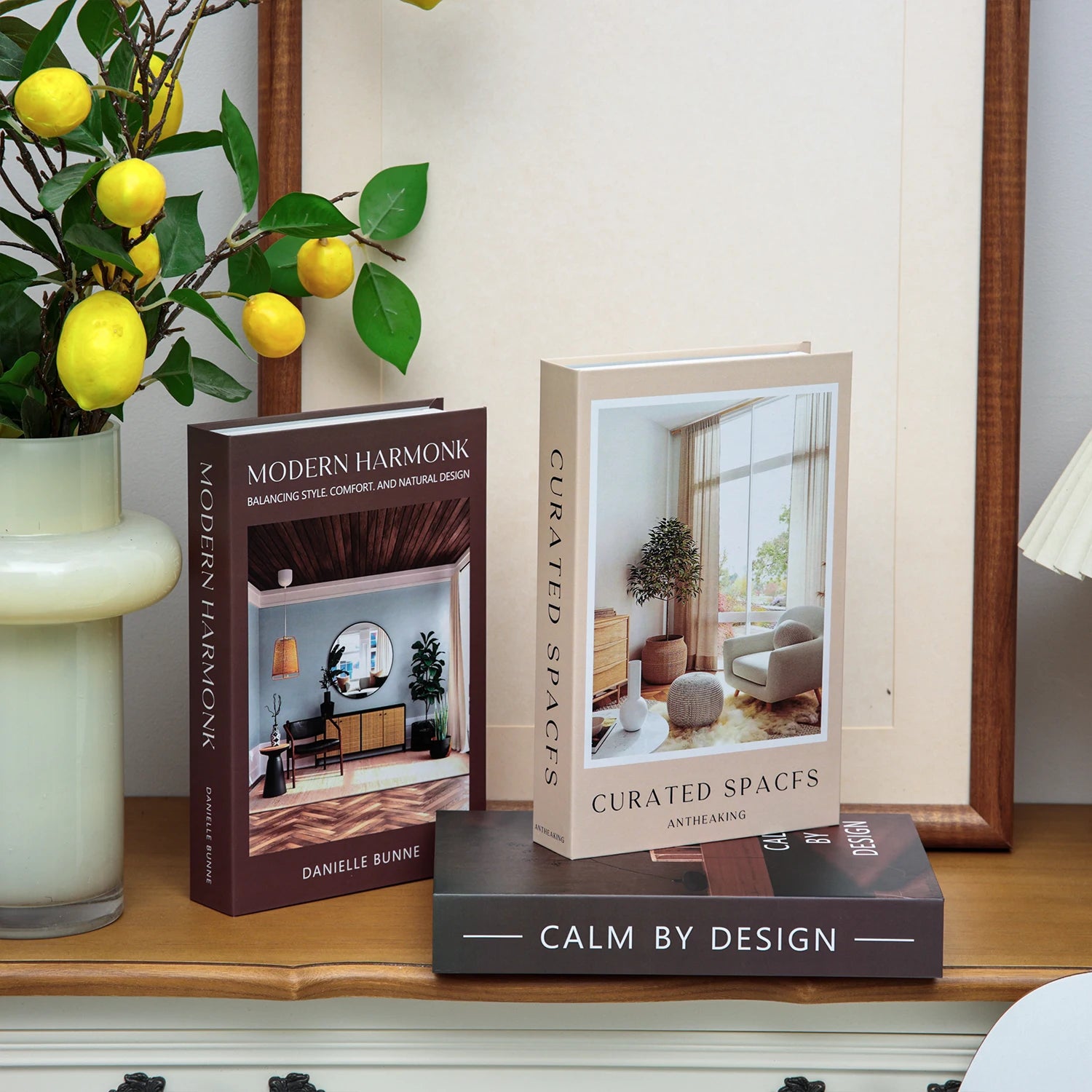 Ensemble Livres Décoratifs Factices Pliables Style Nordique