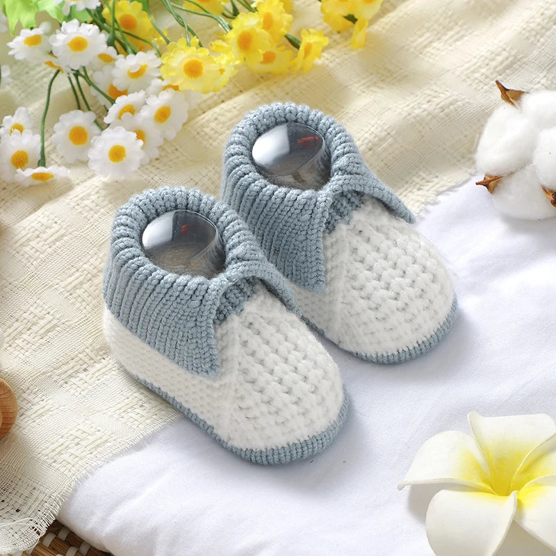 Bottines Bébé Tricotées Patchwork