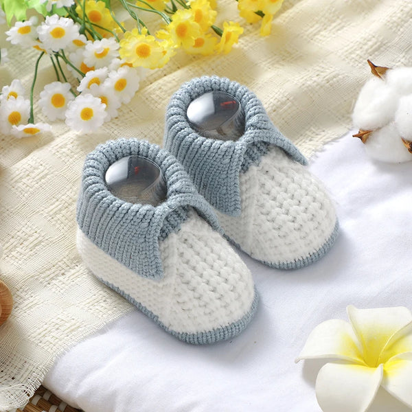 Bottines Bébé Tricotées Patchwork