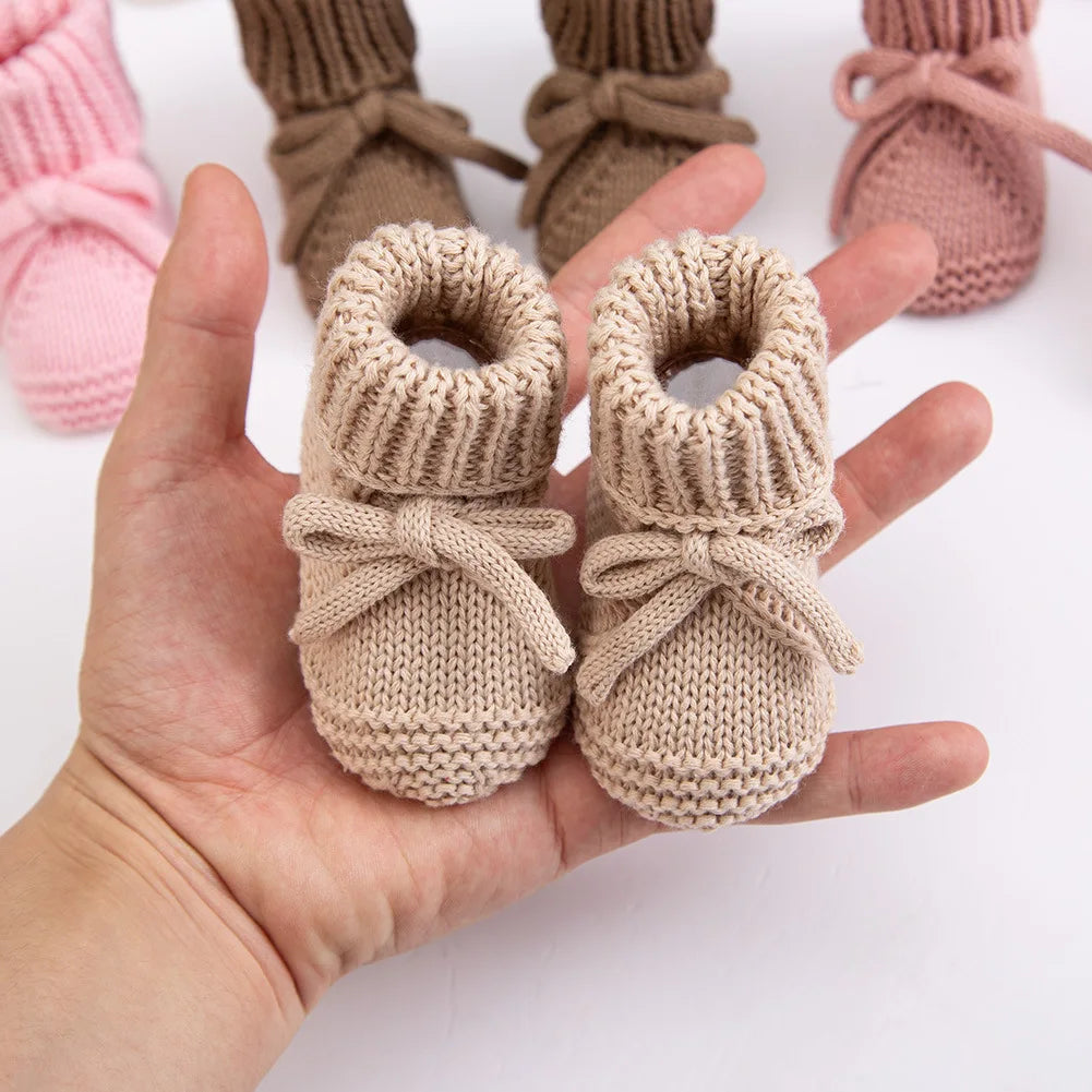 Chaussons Bébé Tricotés à Revers 0-12 Mois