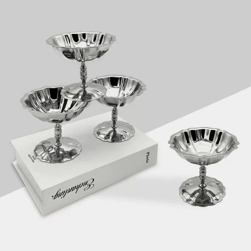 Stainless Steel Dessert Cup – Ice Cream & Snack Bowl