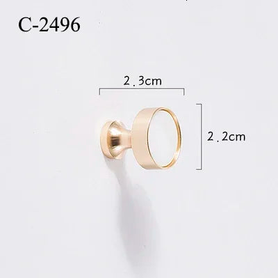Natural Stone & Brass Knob – Cabinet Hardware