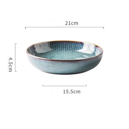 Bol en Céramique Émaillée Style Nordique pour Riz et Salade