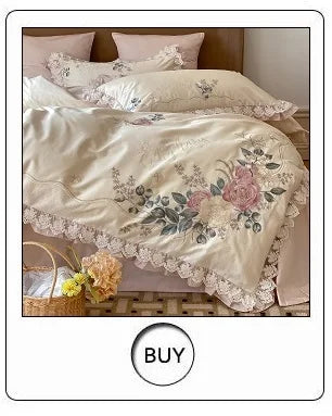 Parure de Lit Coton Luxe Style Hôtelier Brodée