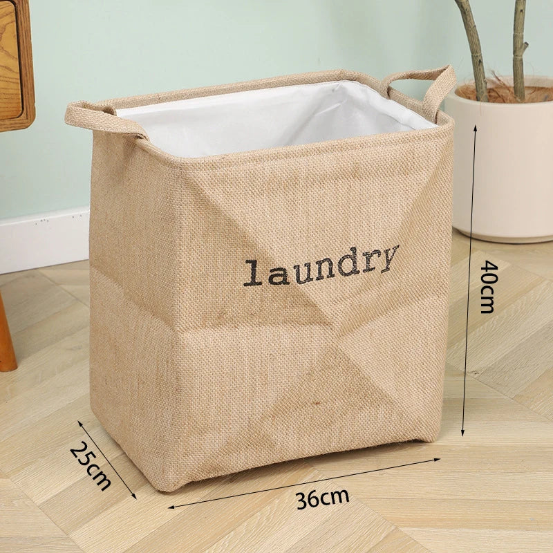 Panier à Linge Pliable en Jute