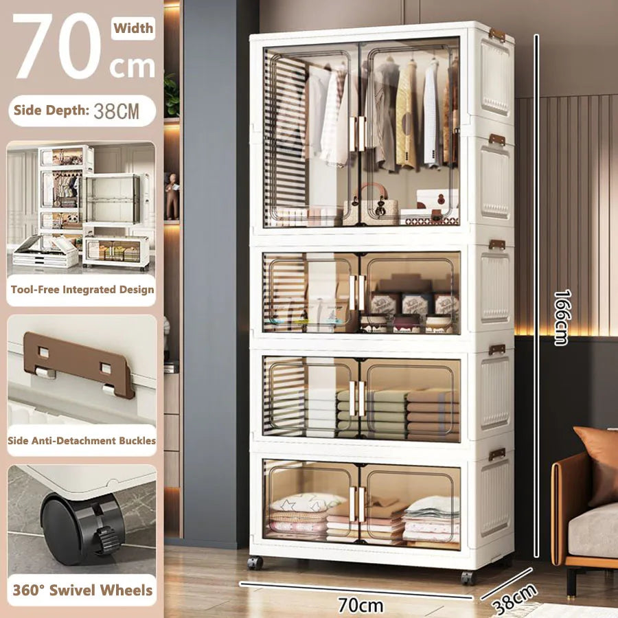 Meuble de Rangement Multi-Niveaux Sans Montage