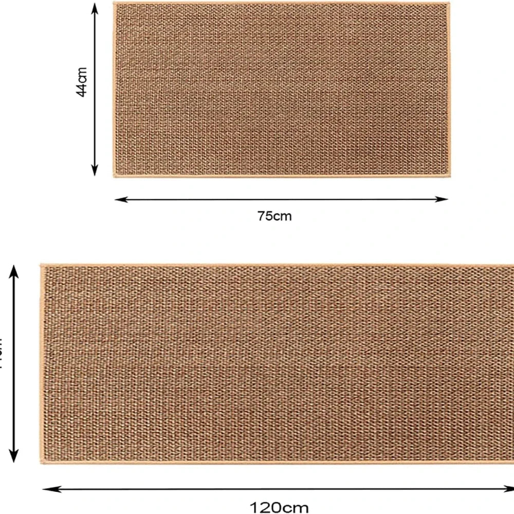 Tapis de Cuisine Antidérapant - Effet Sisal Tissé