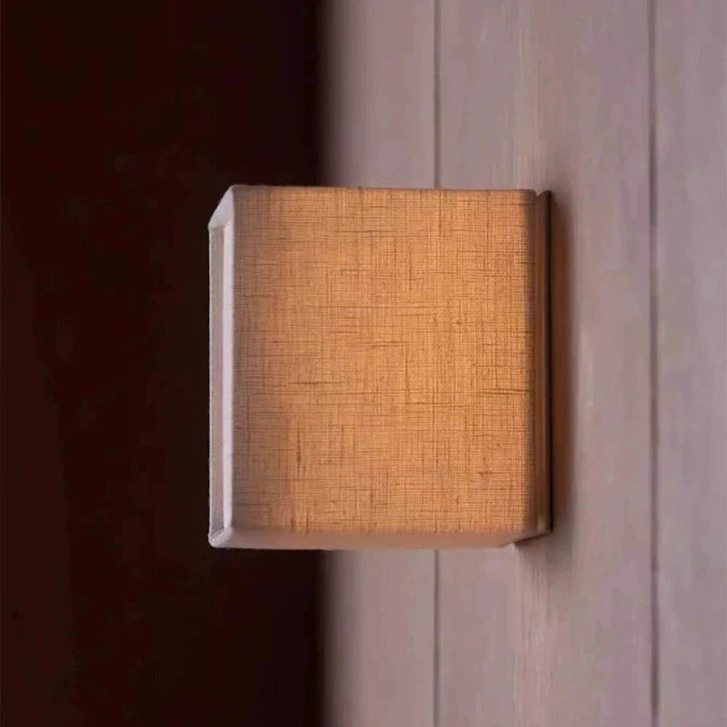 Applique Murale Tissu Carrée Style Wabi-Sabi Japonais