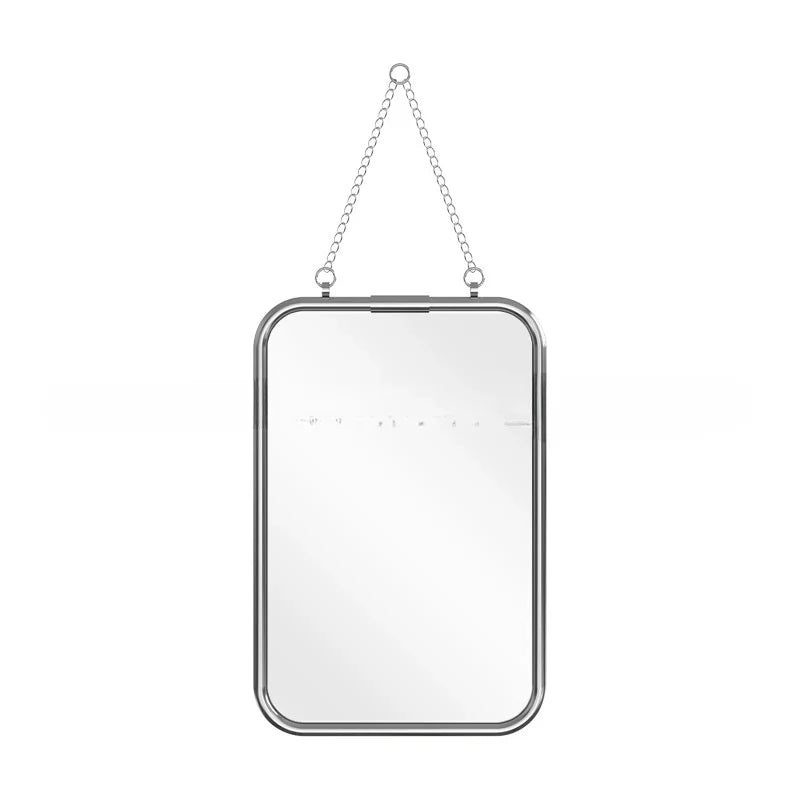 Miroir Trifold Carré Métal Style Minimaliste