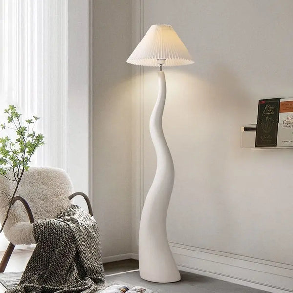 Lampe sur Pied Plissée Minimaliste - Éclairage Vertical