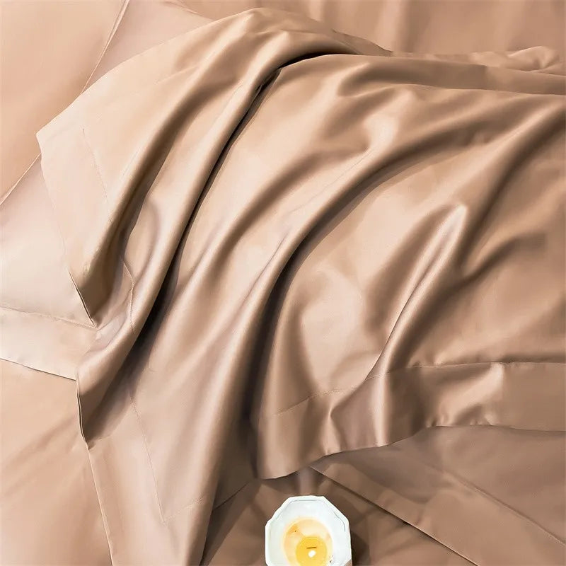 Parure de Lit Coton Égyptien 1000TC Ultra Douce 4 Pièces