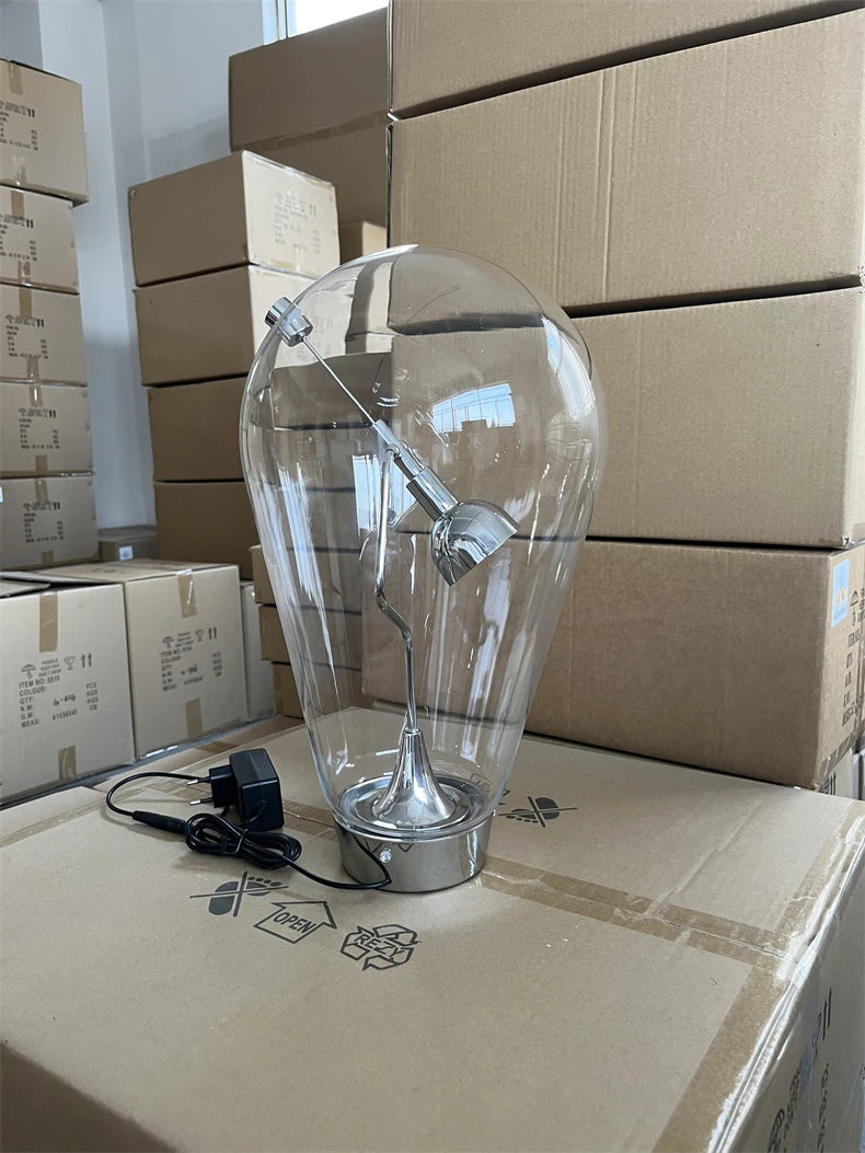 Lampe de Bureau Verre Italienne Vintage Rotative Dimmable