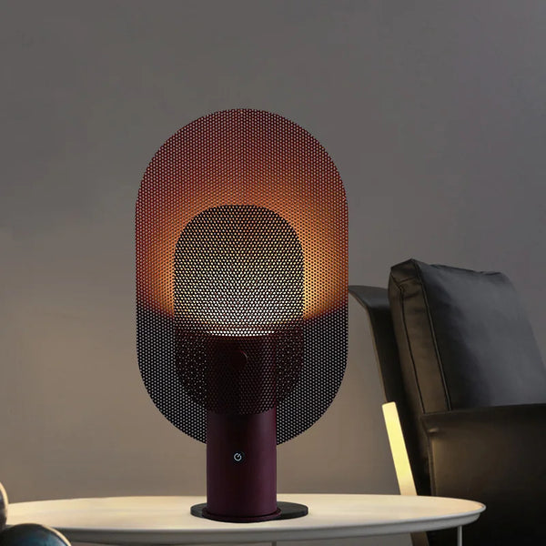 Lampe de Table Fer Grille Style Nordique Minimaliste