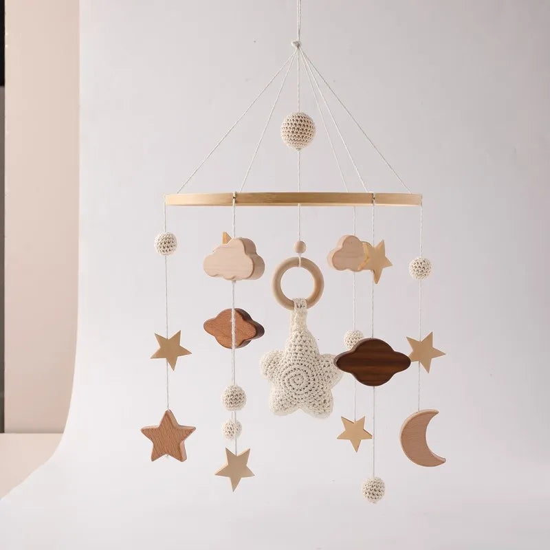 Mobile Musical en Bois pour Lit Bébé