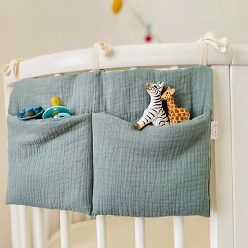 Organisateur de Lit Bébé à Poches en Coton