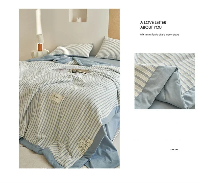 Couette d'Été Jacquard Coton Haut de Gamme Légère