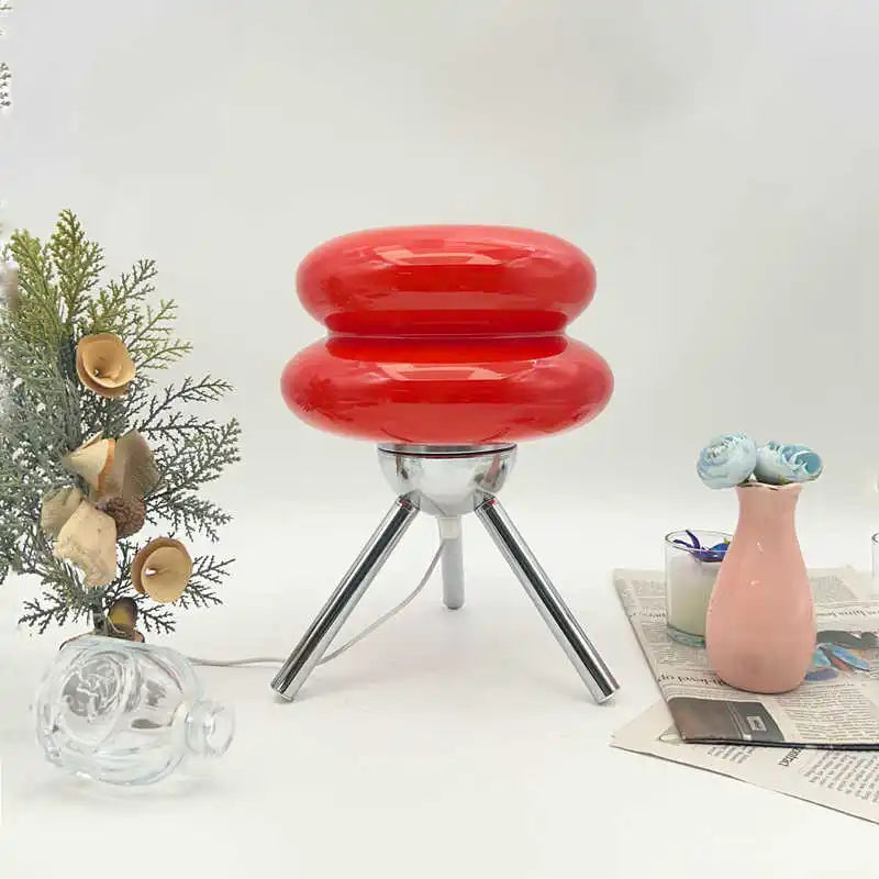 Lampe de Table Macaron Crème - Style Bauhaus
