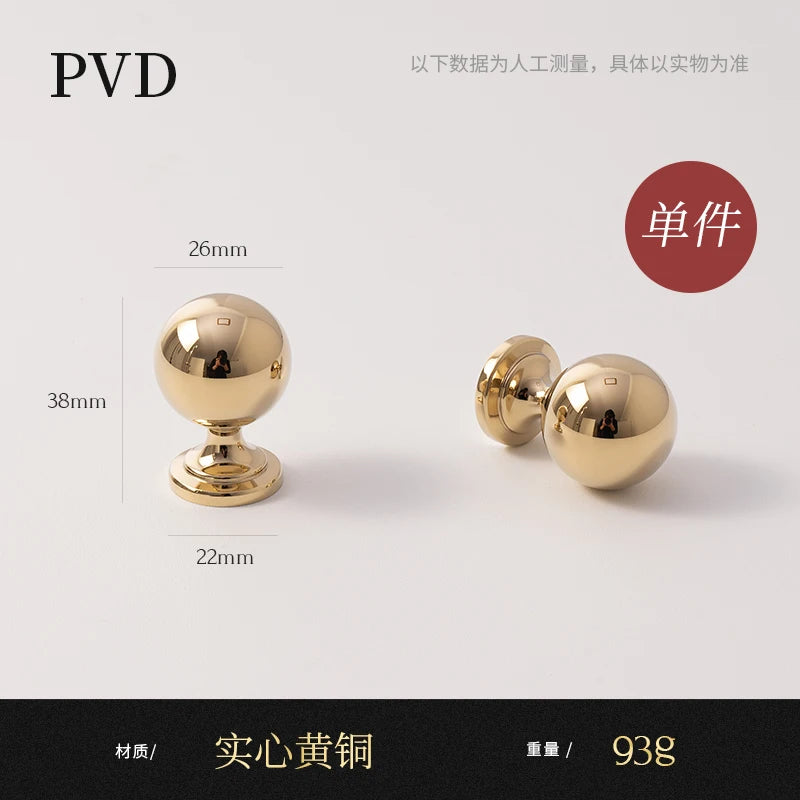 Brass Cabinet Handle – PVD Gold Finish