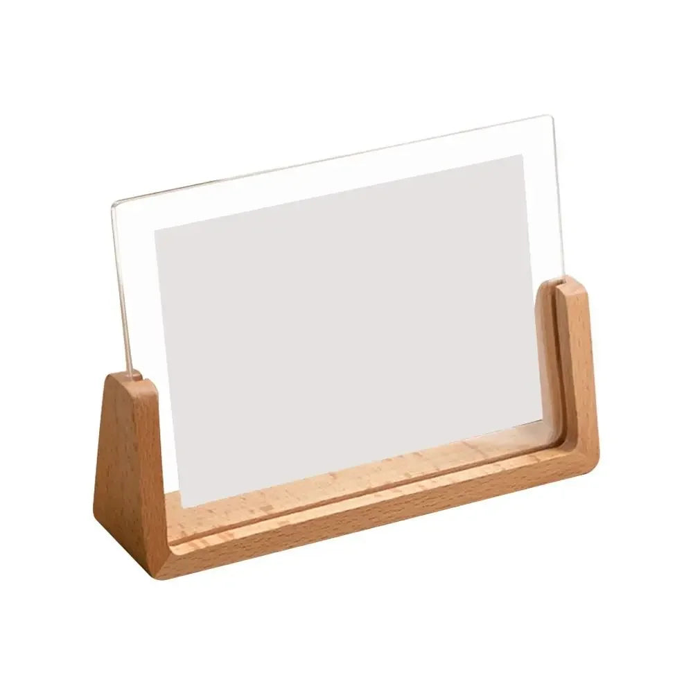 Cadre Photo Acrylique en Bois - Forme U Transparente