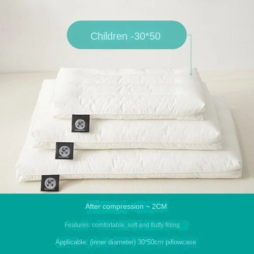 Oreiller Plat en Coton Pur - Soutien Cervical Léger