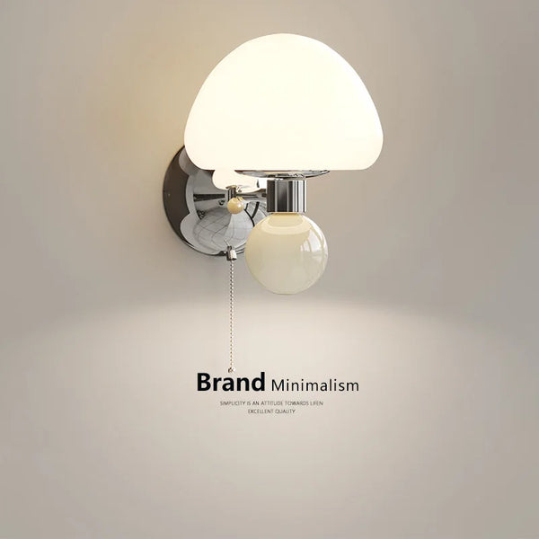 Applique Murale LED Champignon Crème à Tirette Enfant