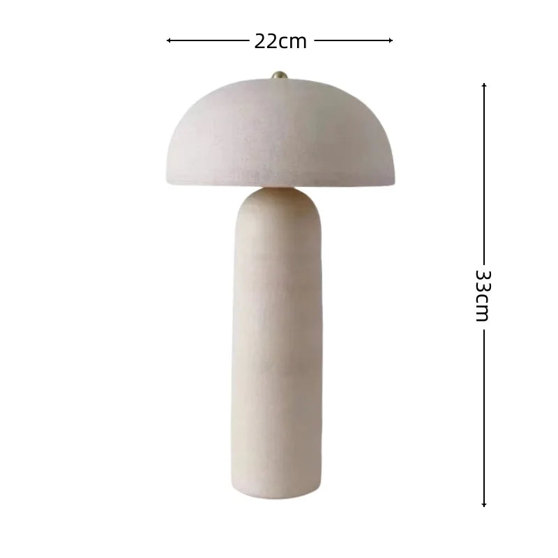 Lampe de Table Pot en Argile Style Wabi-Sabi