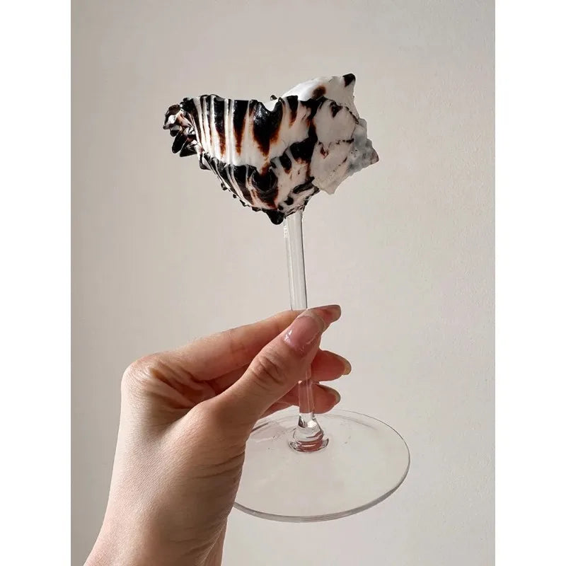 Verre à Vin en Coquillage Naturel - Fait Main, Style Nordique