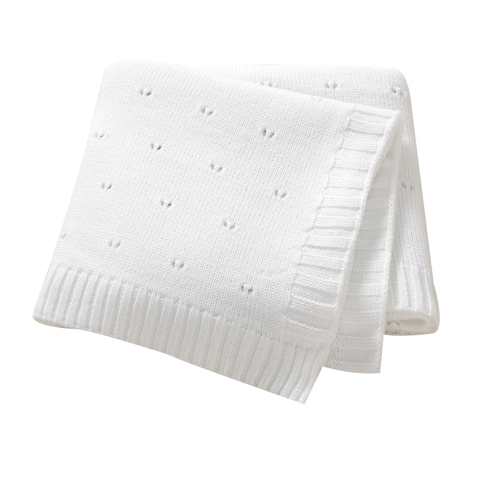 Couverture Bébé Tricotée Unie 90x70cm