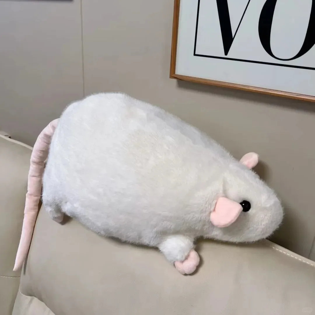 Cute 40/55/90cm Mouse Doll Cartoon Oversized Flower Branch Rat Doll Soft Plush Animal Figure Kids Gift Birthday Pet Cat Toy