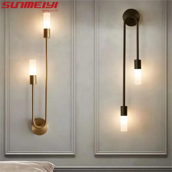 Applique Murale LED Doré et Noir Luxe Nordique