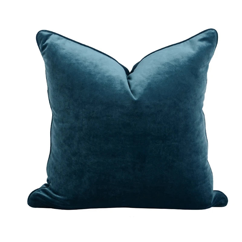 Housse de Coussin Velours Italien Vert Olive Uni
