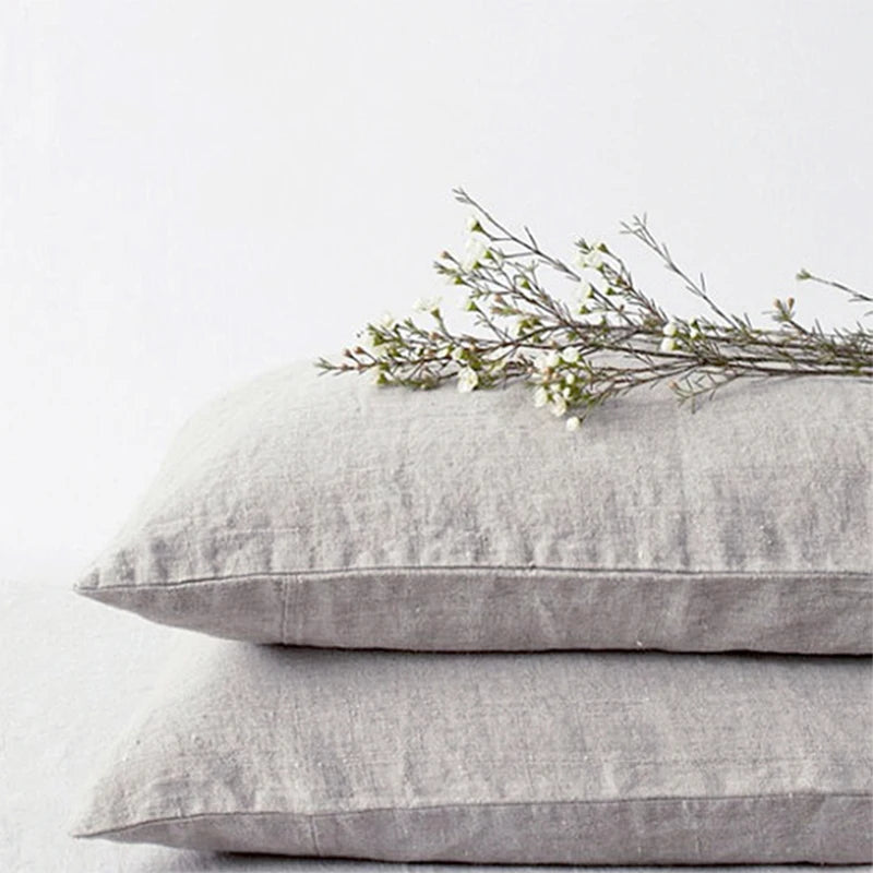 Housse de Coussin en Lin Naturel