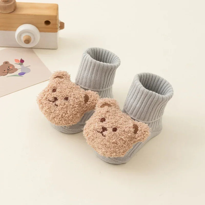 Chaussettes Bébé Hiver Motif Ourson Épaisses