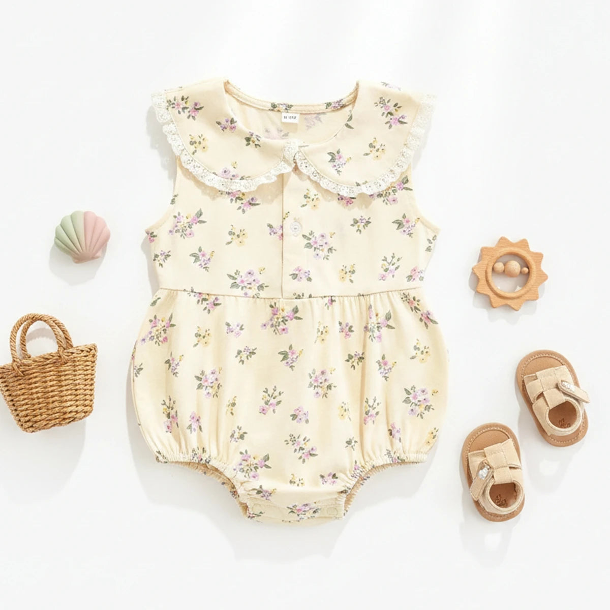 Body Bébé Fille Motif Fleurs Été