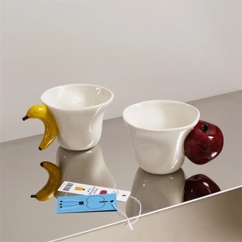 Hand-Painted Ceramic Mug – Fruit Motif