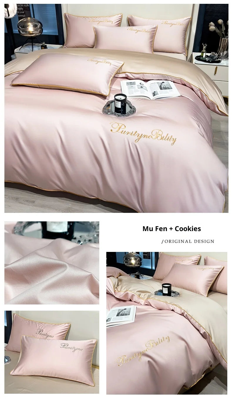 Set Housse de Couette Coton Égyptien avec Taies